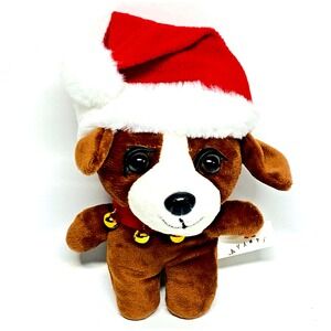 Dan Dee Avanti Christmas Puppy Dog Plush 8"‎ Collector's Choice with Bells